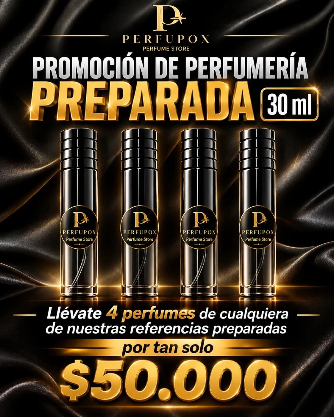Combo de 4 perfumes elaborados