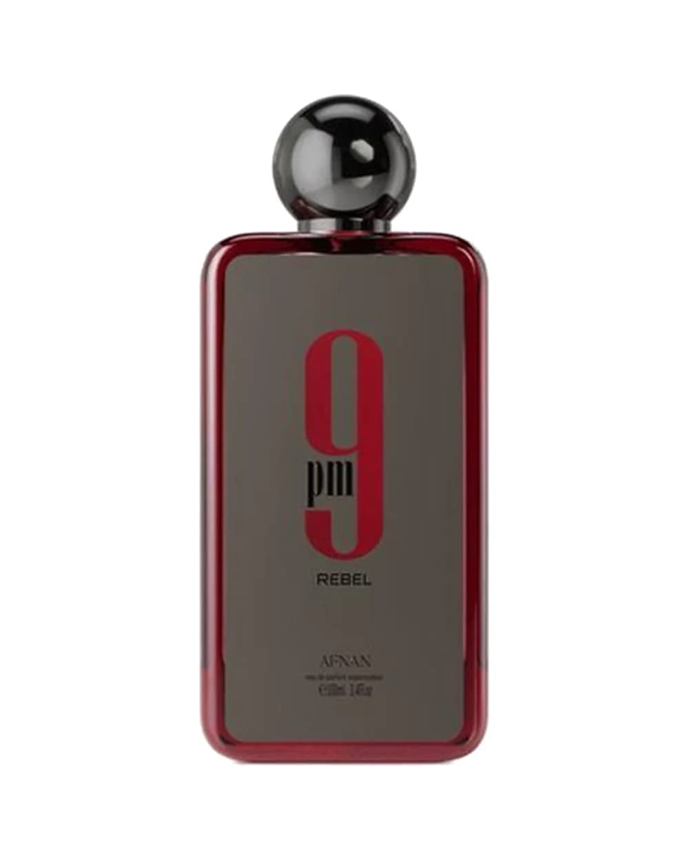Foto de referencia: 9 PM Rebel de Afnan. El producto que recibes es la perfumería preparada Perfupox.