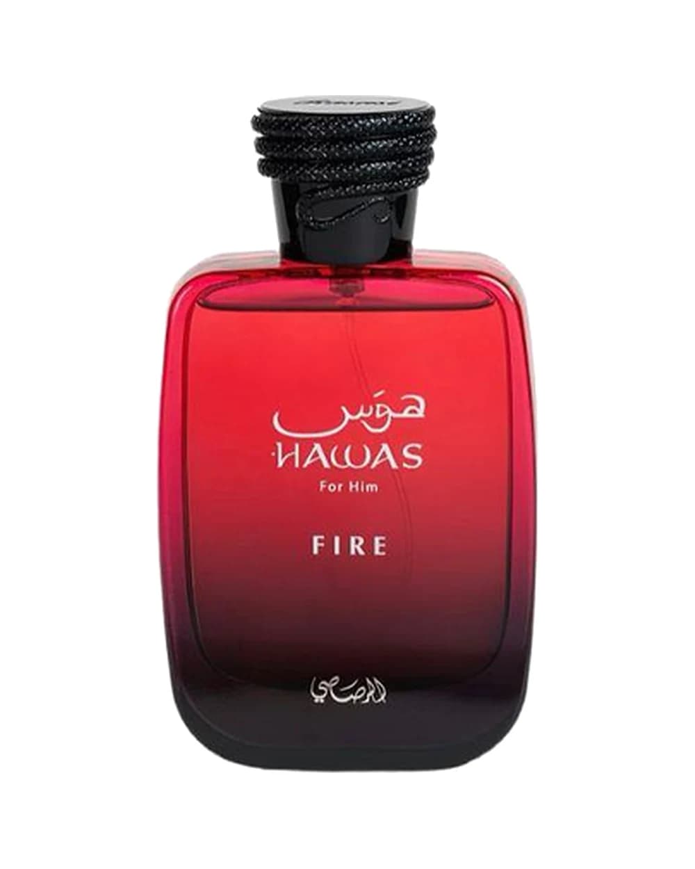 Foto de referencia: Hawas Fire de Rasasi. El producto que recibes es la perfumería preparada Perfupox.