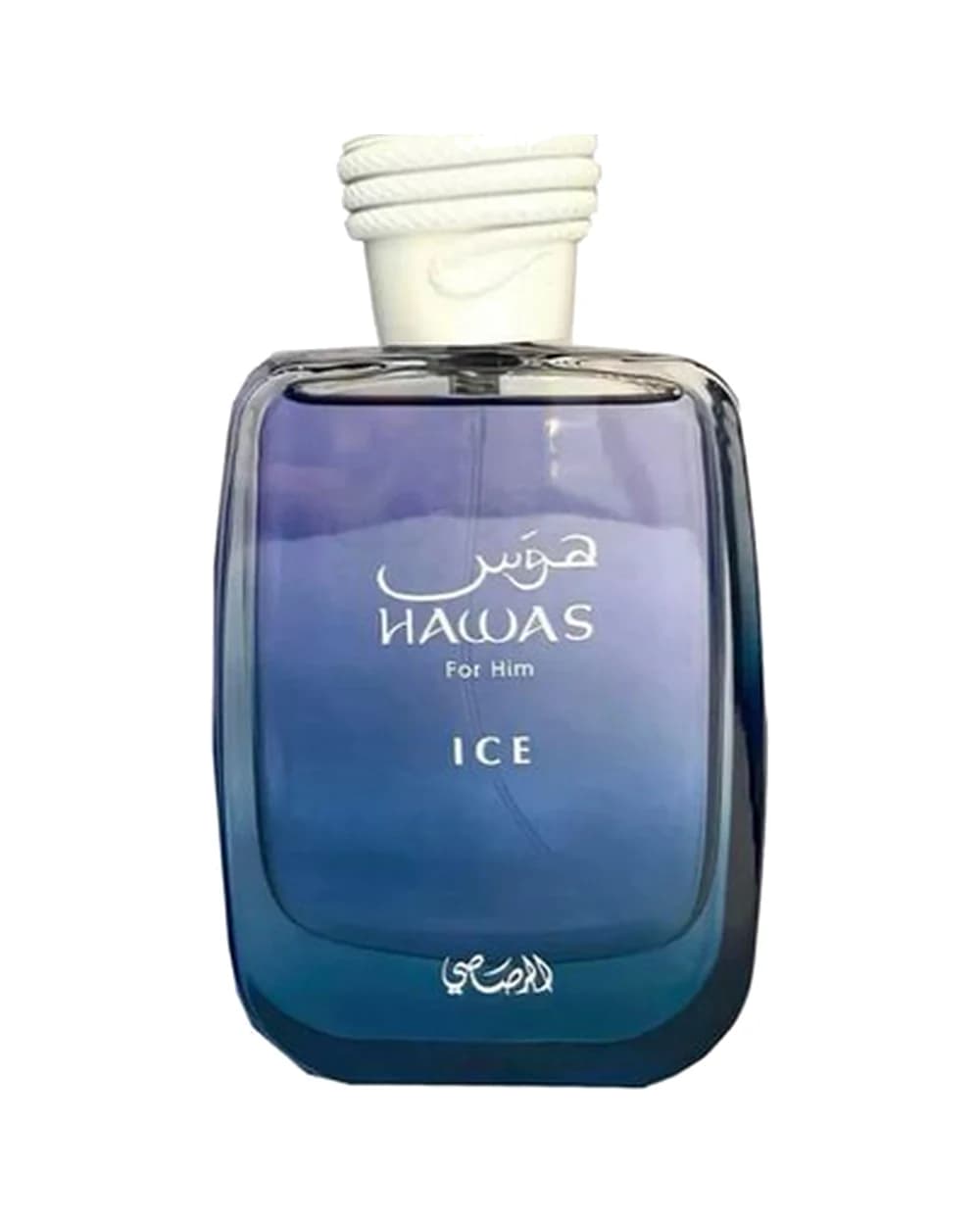 Foto de referencia: Hawas Ice de Rasasi. El producto que recibes es la perfumería preparada Perfupox.